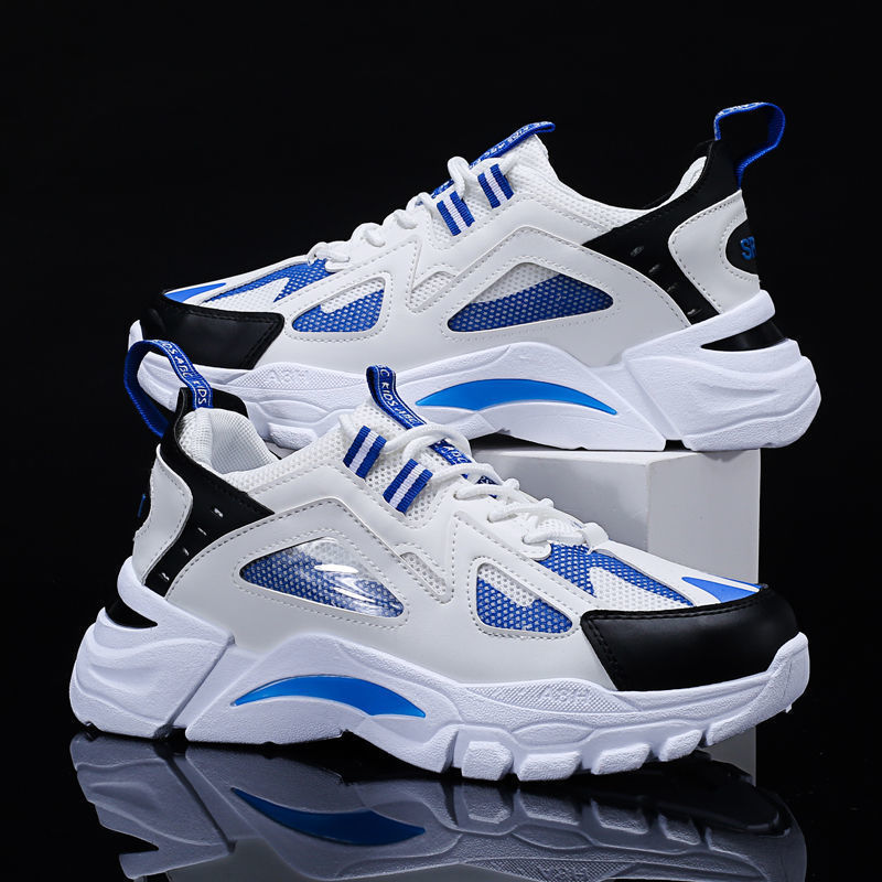 Men's White Sneakers Non-Slip Walking Running Shoes