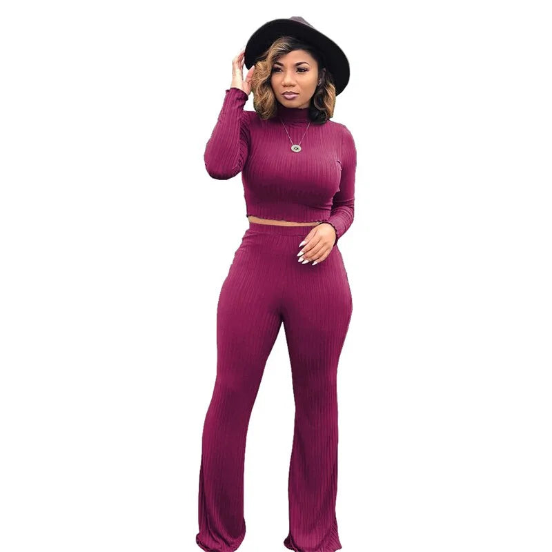 Women's Long Sleeve 2-Piece Lounge Wear Set