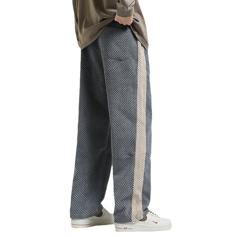 Men's Stripe Loose Casual Straight Pants