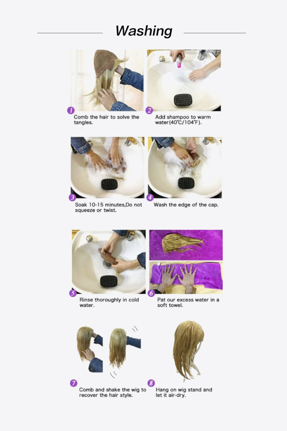 Natural Looking Synthetic Wig 12''
