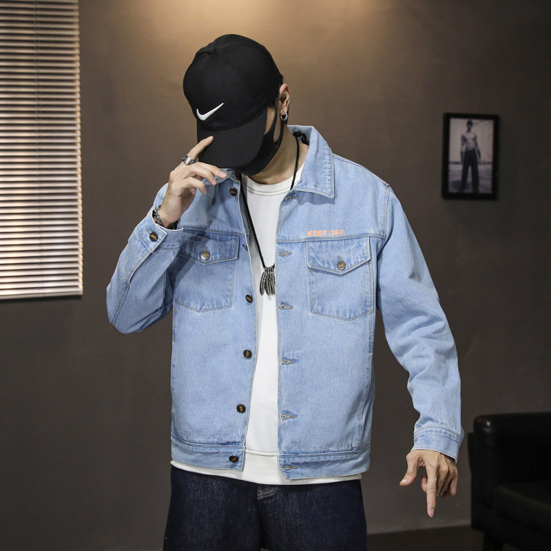 Men's Denim Printed Jacket
