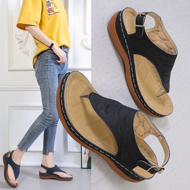 Women's Wedge Heel Thong Sandals
