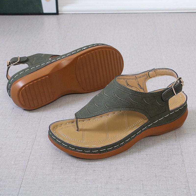 Women's Wedge Heel Thong Sandals