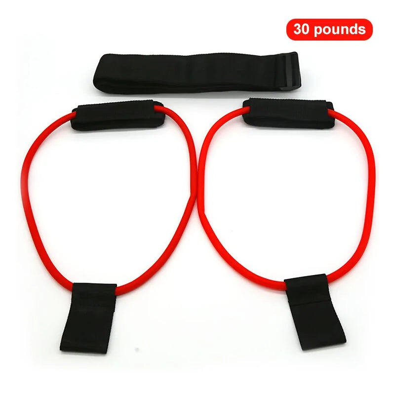 Adjustable Fitness Resistance Bands W/ Booty Belt
