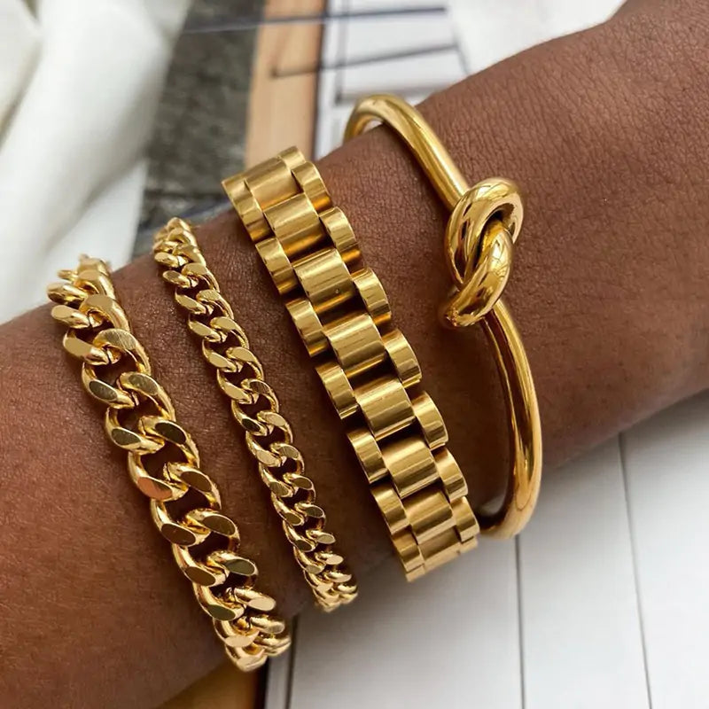 Gold Plated Link Bracelet