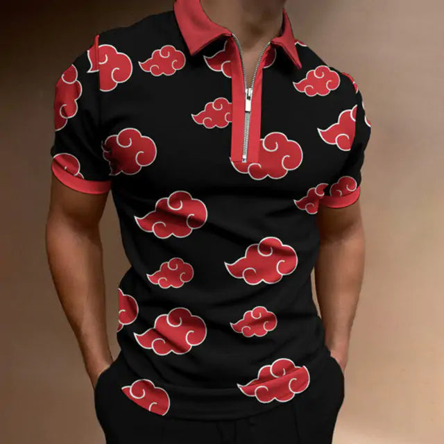 Men's Zipper Polo Shirt