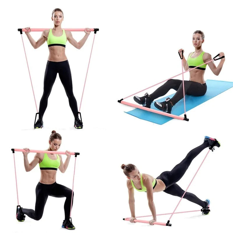Fitness Resistance Band W/ Bar