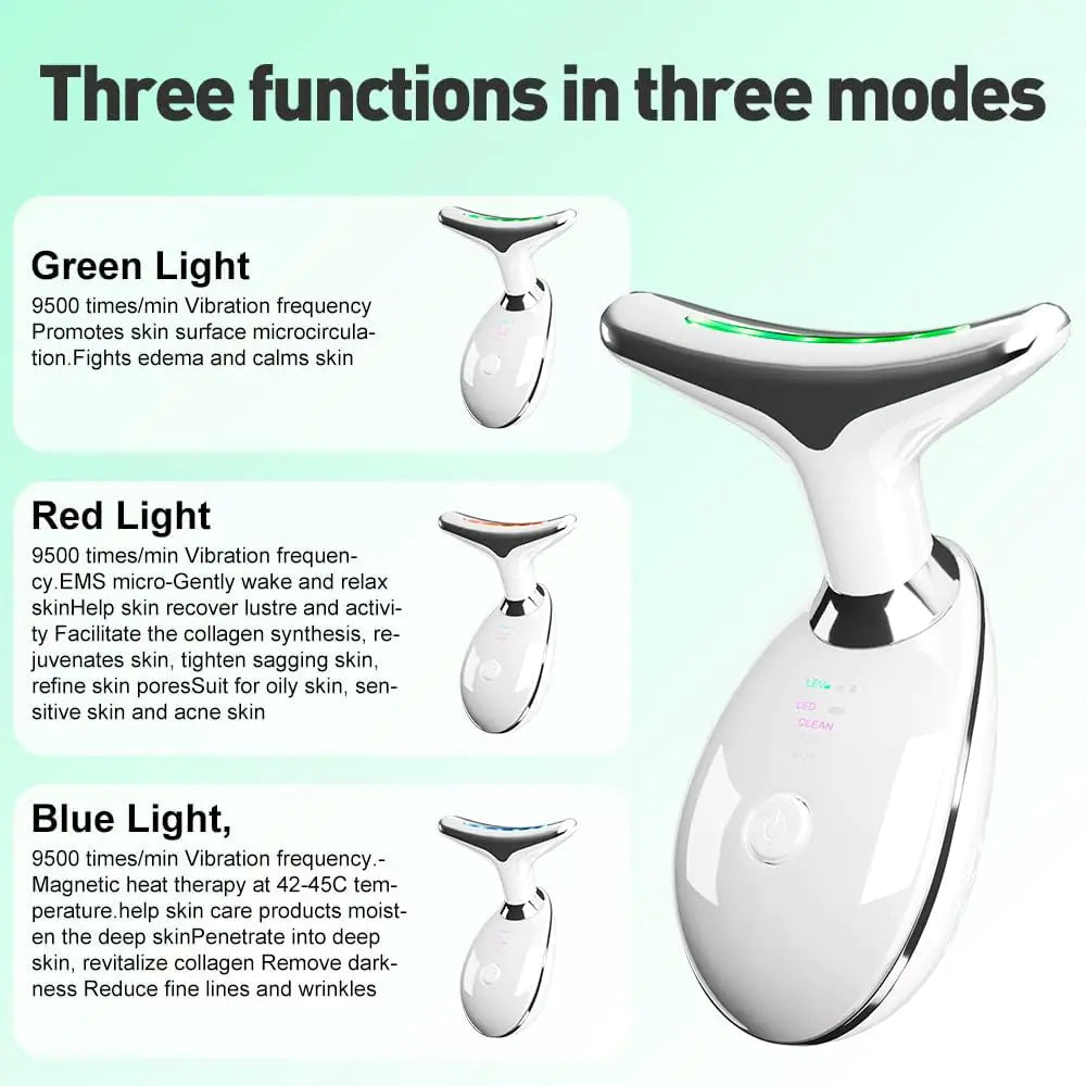LED Color Face Massager Tool, Face Sculpting Tool