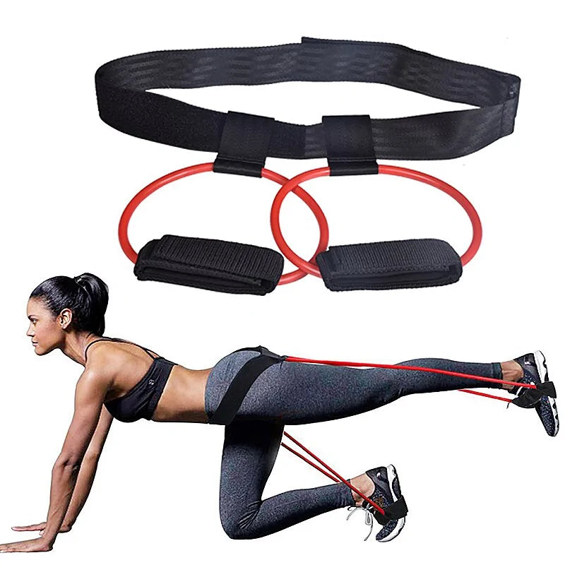 Adjustable Fitness Resistance Bands W/ Booty Belt