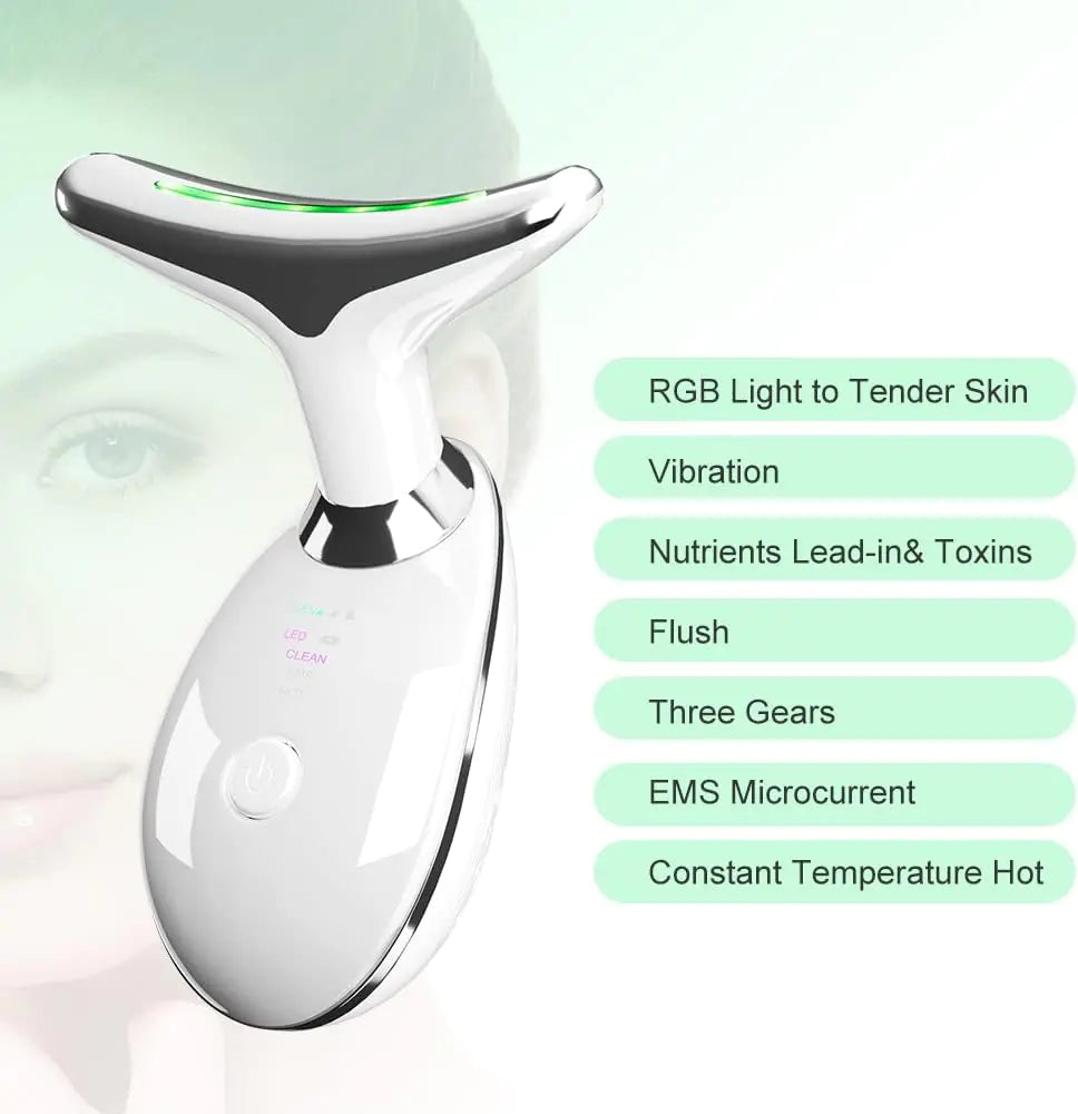 LED Color Face Massager Tool, Face Sculpting Tool