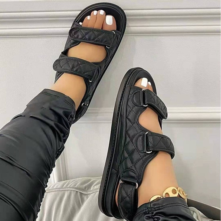 Women's Velcro Quilt Sandals