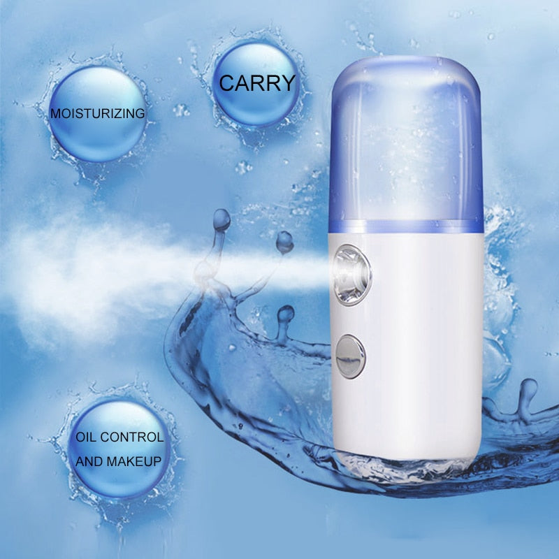 USB Nano Mist Facial Steamer and Sprayer Skin Moisturizer