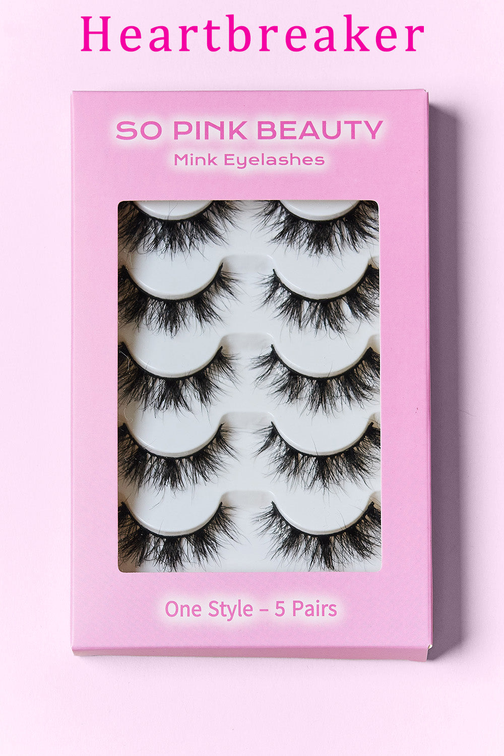 SO PINK BEAUTY Mink Eyelashes Variety Pack 5 Pairs