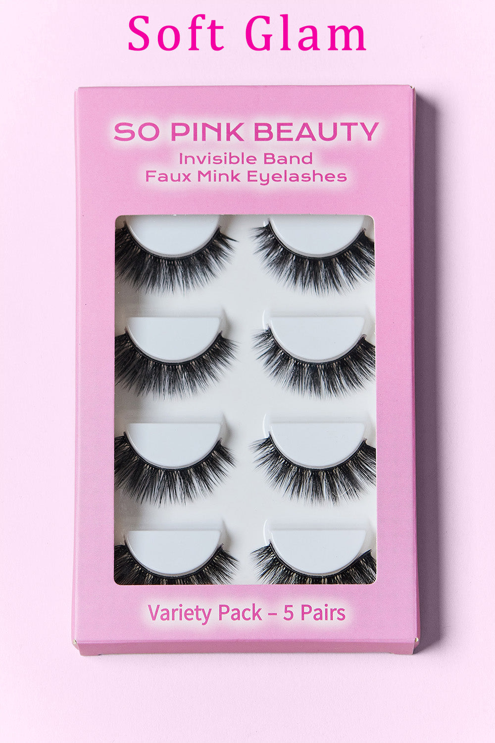 SO PINK BEAUTY Mink Eyelashes Variety Pack 5 Pairs