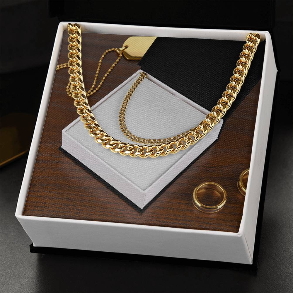 14K Yellow Gold Cuban Link Chain for Men