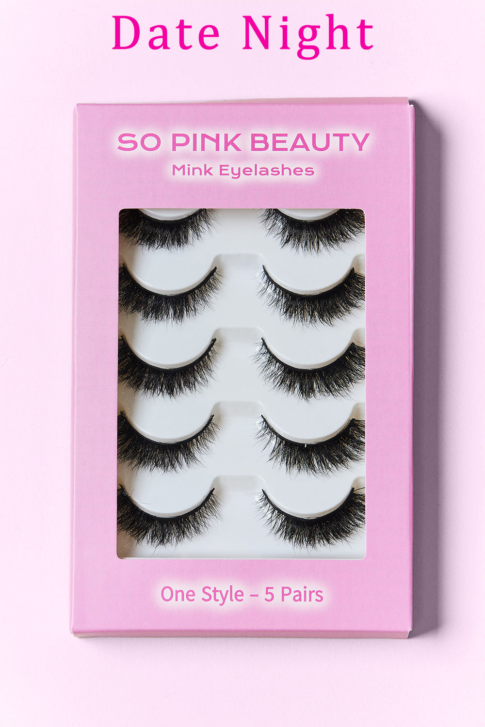 SO PINK BEAUTY Mink Eyelashes Variety Pack 5 Pairs